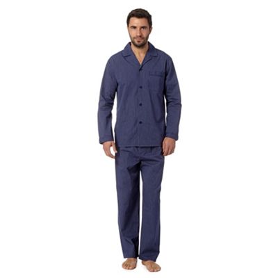 Maine New England Blue simple stripe top and bottom pyjama set